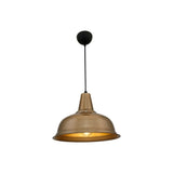 lampada a sospensione tampa asz1343 con diffusore bronzo, ambientazione moderna con punto luce centrale sopra il tavolo