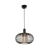 lampada a sospensione terla mdl3674 con struttura in ferro e diffusore in vetro, lampada a sospensione con luce diretta, perfetta per tavolo da pranzo o cucina