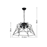 lampada a sospensione tena mdl3854 luci in metallo nero asimmetrico, ambientazione moderna con punto luce centrale sopra il tavolo