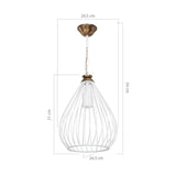 lampada a sospensione ciondolo umay asz1314 metallo bianco, ambientazione moderna con punto luce centrale sopra il tavolo