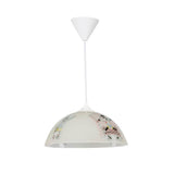 lampada per cameretta mufi mdl4164 vetro bianco con disegni, lampada a sospensione con luce diretta, perfetta per tavolo da pranzo o cucina
