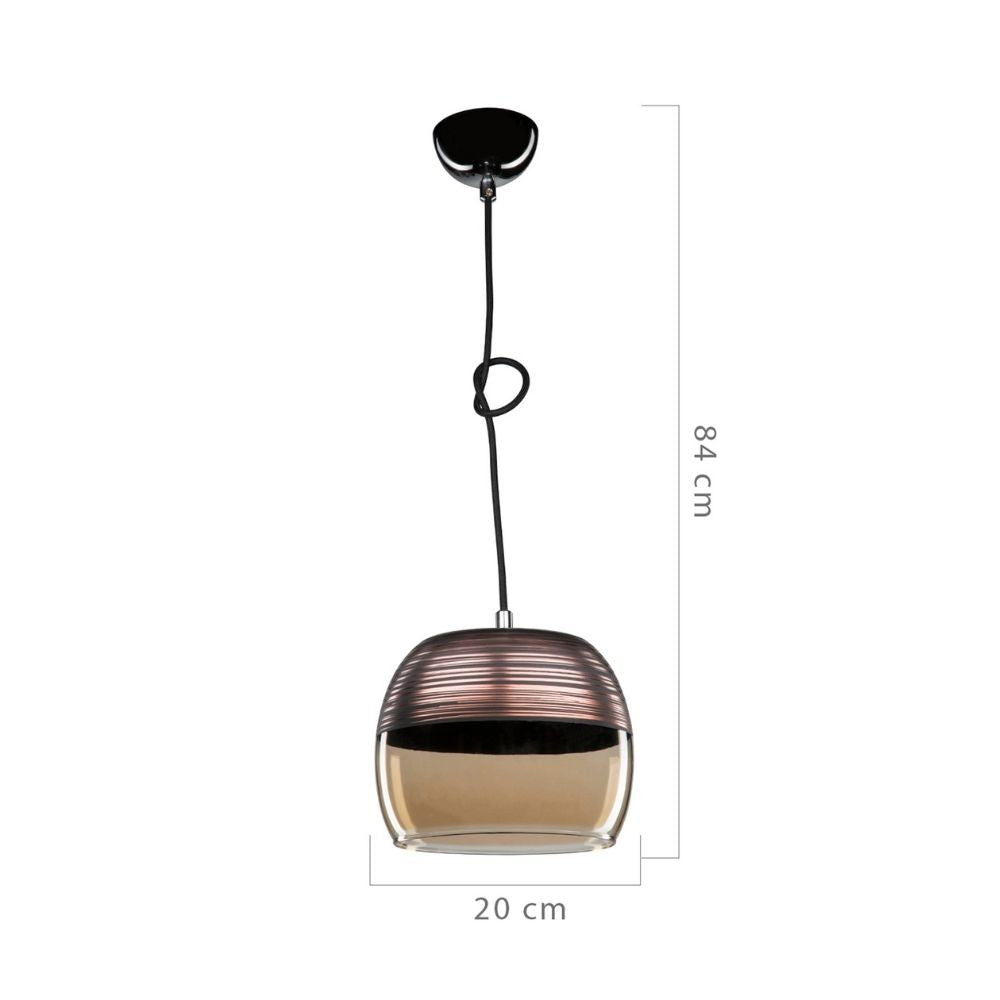 lampada a sospensione punto asz0856 diffusore bicchiere rovesciato, ambientazione moderna con punto luce centrale sopra il tavolo