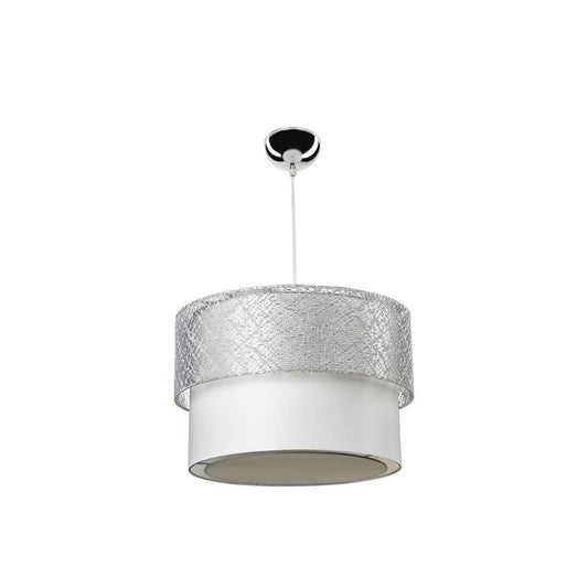 lampada a sospensione polo mdl2355 in tessuto grigio, lampada a sospensione con luce diretta, perfetta per tavolo da pranzo o cucina
