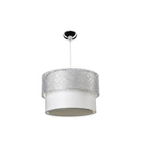 lampada a sospensione polo mdl2355 in tessuto grigio, lampada a sospensione con luce diretta, perfetta per tavolo da pranzo o cucina