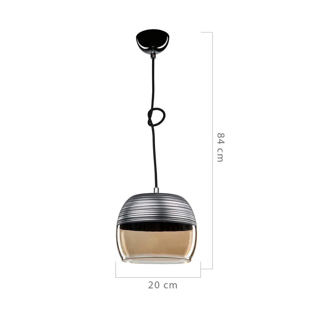 lampada a sospensione punto asz0857 diffusore bicchiere rovesciato nero, ambientazione moderna con punto luce centrale sopra il tavolo