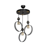lampada a sospensione esin con tre portalampade a cerchio mdl4423, lampada a sospensione con luce diretta, perfetta per tavolo da pranzo o cucina