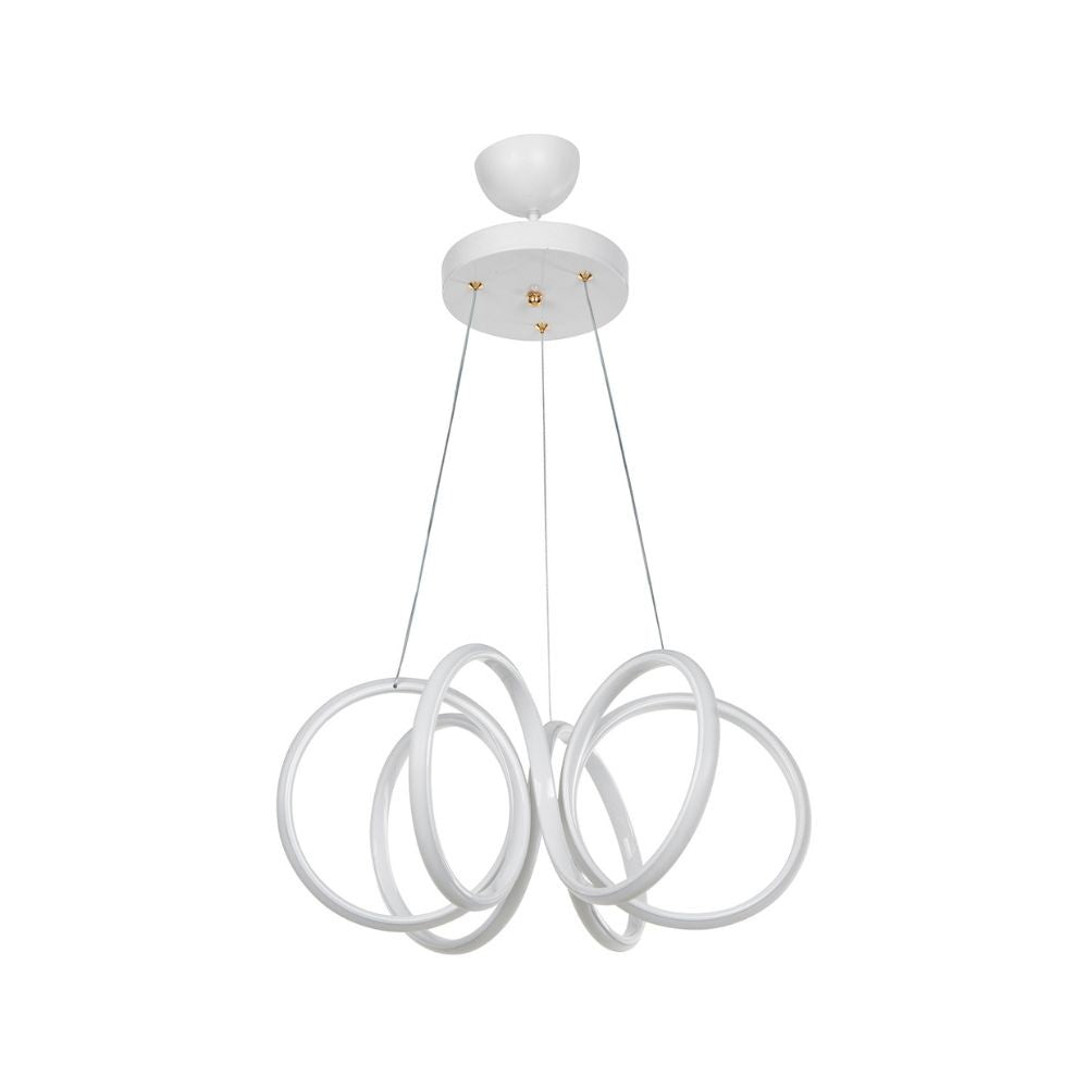 lampada a sospensione led ilya forma spirale bianca mdl4439, lampada a sospensione con luce diretta, perfetta per tavolo da pranzo o cucina