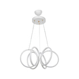 lampada a sospensione led ilya forma spirale bianca mdl4439, lampada a sospensione con luce diretta, perfetta per tavolo da pranzo o cucina