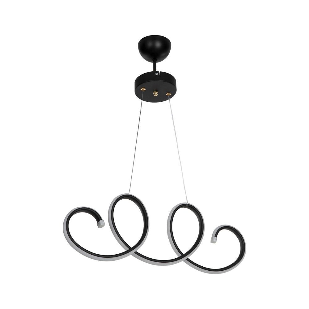lampada a sospensione led afra forma spirale nera mdl4441, lampada a sospensione con luce diretta, perfetta per tavolo da pranzo o cucina