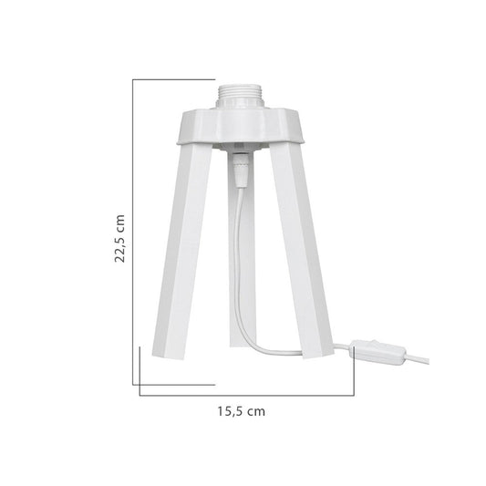lampada da tavolo piko mdl4768 colore bianco, vista ambientata su scrivania, comodino o console