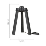 lampada da tavolo piko mdl4769 colore nero, vista ambientata su scrivania, comodino o console