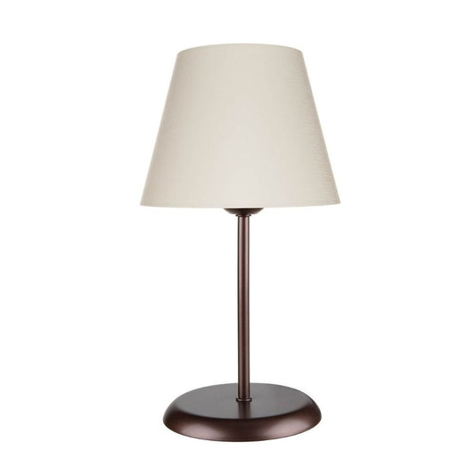 lampada da tavolo elva asz1050 in metallo e paralume tessuto, lampada da tavolo con base stabile e paralume elegante