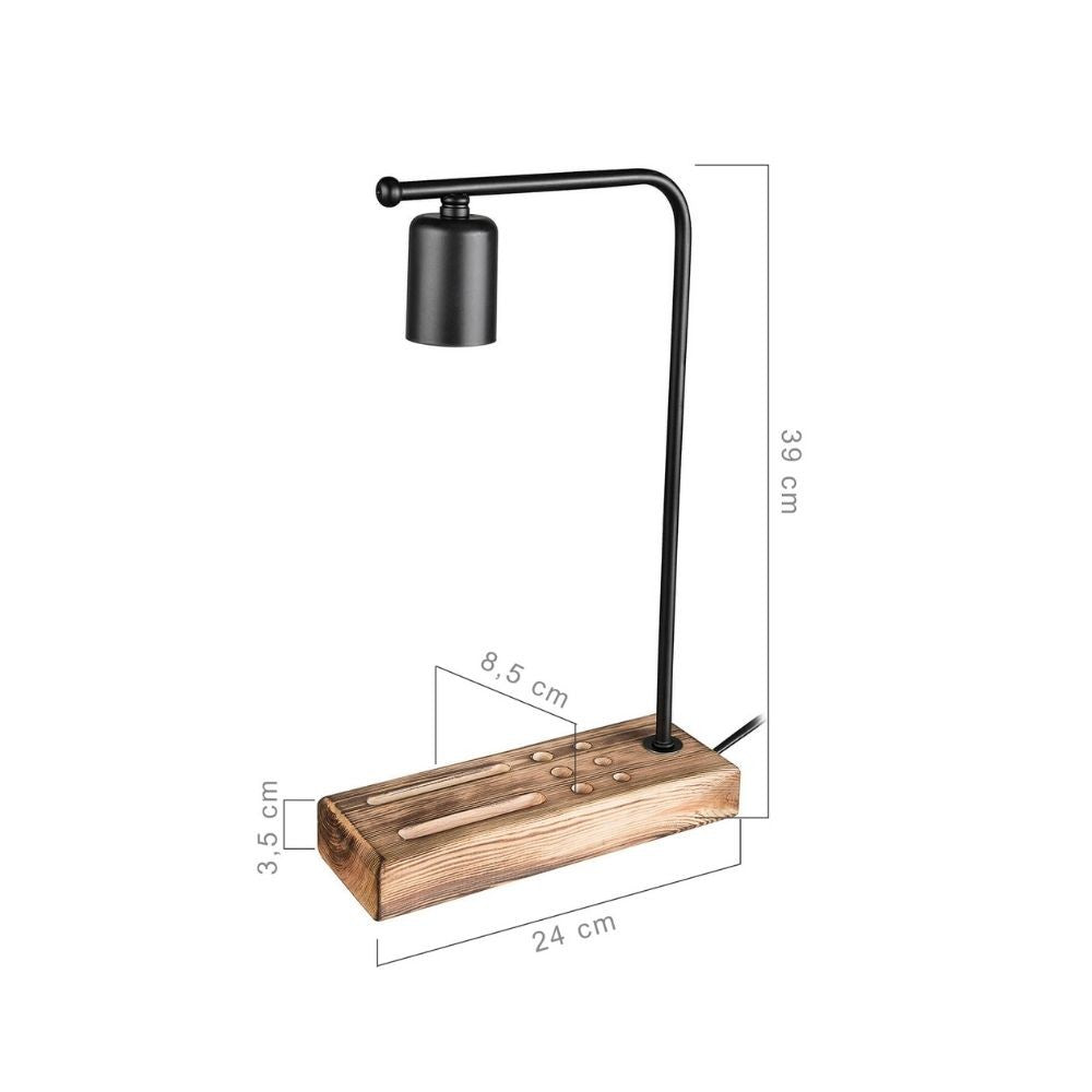 lampada da scrivania con porta cellulare vito mdl4285, design versatile per studi, camere da letto o salotti