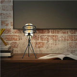 lampada da tavolo grande mdl3713 in ferro intrecciato paralume vetro, luce soffusa ideale per lettura o relax serale