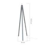 lampada da terra decogri3565 con piantana grigia e paralume bianco, modelli con braccio orientabile o lettura integrata