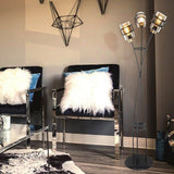 lampada da terra grande mdl3812 in ferro intrecciato 3 luci in vetro, luce indiretta perfetta per creare atmosfera accogliente