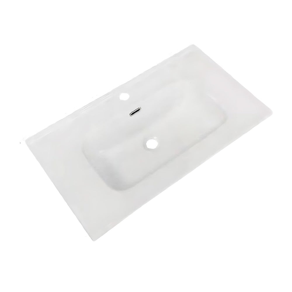 lavabo consolle da appoggio vas836-80 81x46.5x14 cm. bianco, lavabo moderno ideale per bagni eleganti e funzionali