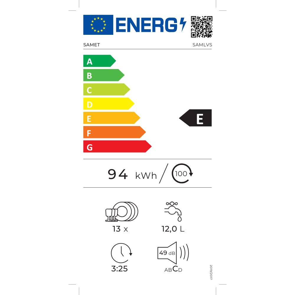 samet lavastoviglie samlvs 13 coperti incasso classe e, ambientazione d’arredo con il prodotto protagonista