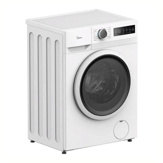 lavatrice carica frontale midea mf110w80ba10w 8 kg 1400 giri bianca classe a, dettaglio del pannello comandi intuitivo