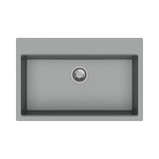 waltz 78x51 lavello una vasca croma, lavello in granito a una vasca, vista frontale