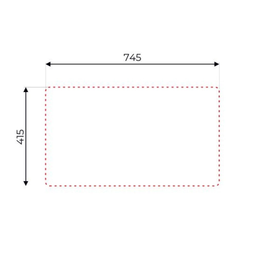 lavello incasso sa07 una vasca con gocciolatoio sinistro 43.5x76 cm. inox, lavello singolo installato in top cucina moderno