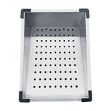 lavello incasso sa3541 una vasca 75x45 cm. completo di accessori colore inox, lavello con gocciolatoio integrato a lato