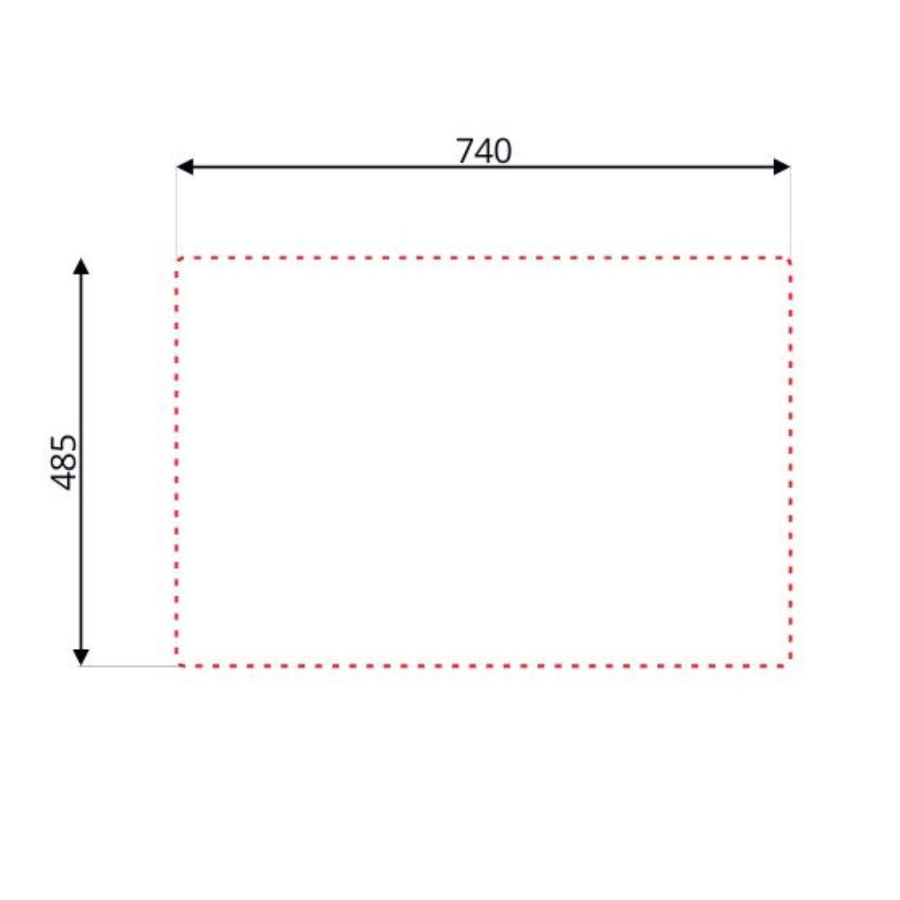 lavello da incasso sa233 1 vasca 76x50.5 cm. inox, lavello singolo installato in top cucina moderno