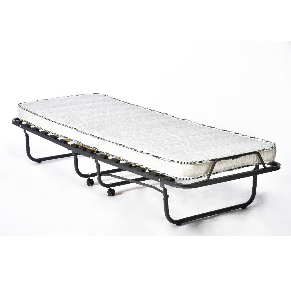 letto pieghevole luxor, letto singolo in ferro battuto, ideale per camerette o camere ospiti