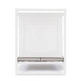 Daybed KONNOR in alluminio bianco con lettini reclinabili tortora