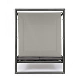 Daybed KONNOR in alluminio antracite con lettini reclinabili grigio scuro