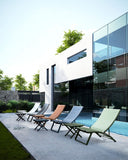 Set di 2 poltrone reclinabili TAYLOR in alluminio e textilene blu navy