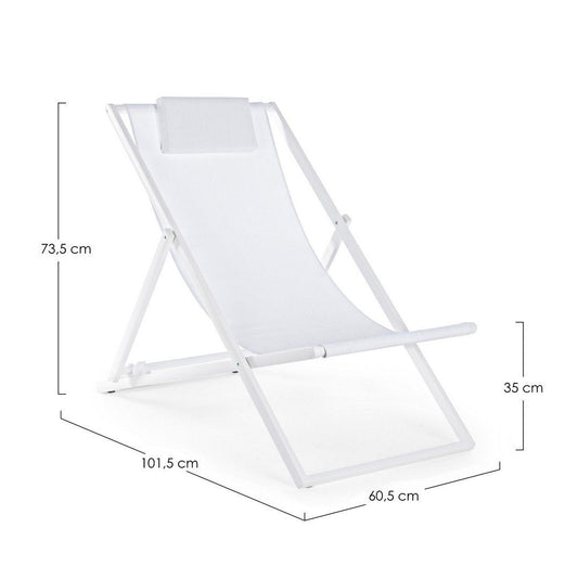 Set di 4 sdraio TAYLOR bianco
