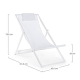 Set di 4 sdraio TAYLOR bianco