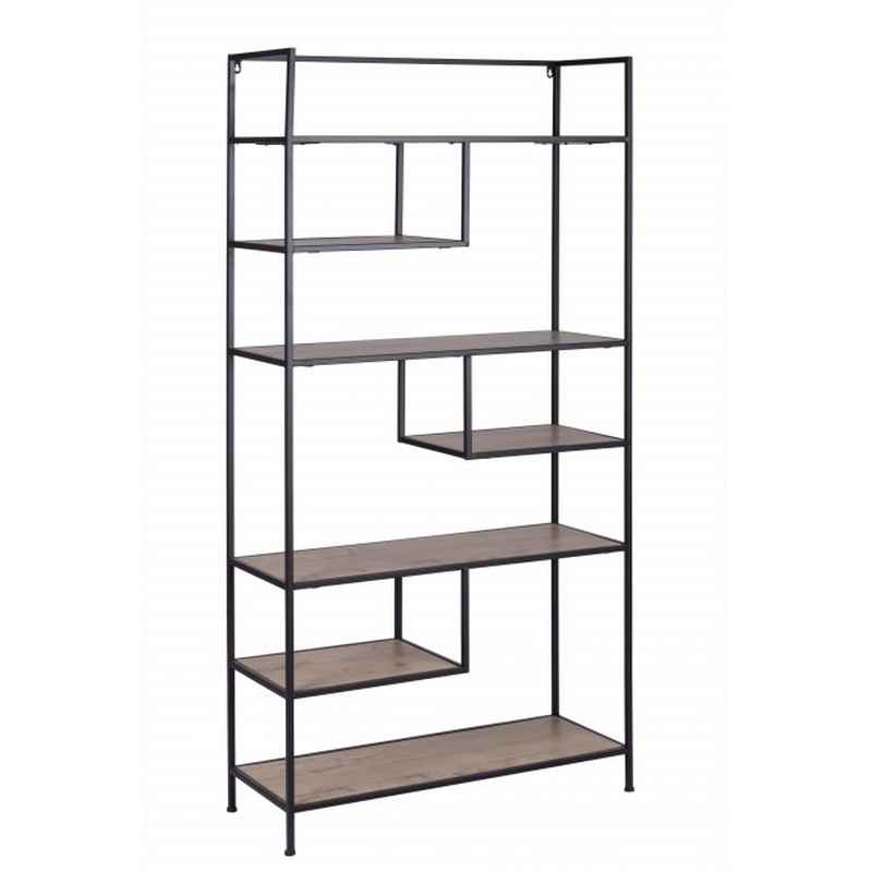 Libreria SHAPE in acciaio e legno nobilitato 80x30x162 cm