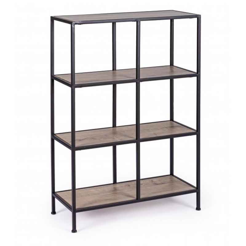 Libreria SHAPE in acciaio e legno nobilitato 60x25x90 cm