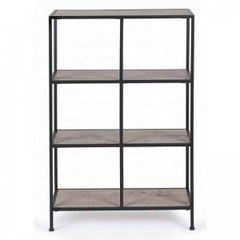 Libreria SHAPE in acciaio e legno nobilitato 60x25x90 cm