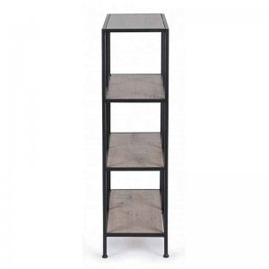 Libreria SHAPE in acciaio e legno nobilitato 60x25x90 cm