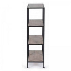 Libreria SHAPE in acciaio e legno nobilitato 60x25x90 cm