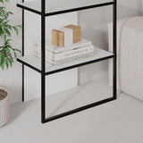 libreria archy 5 ripiani in colore bianco, design versatile per ambienti moderni, scandinavi o industriali