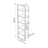 libreria archy 5 ripiani in colore bianco, perfetta per valorizzare pareti vuote e creare spazi funzionali