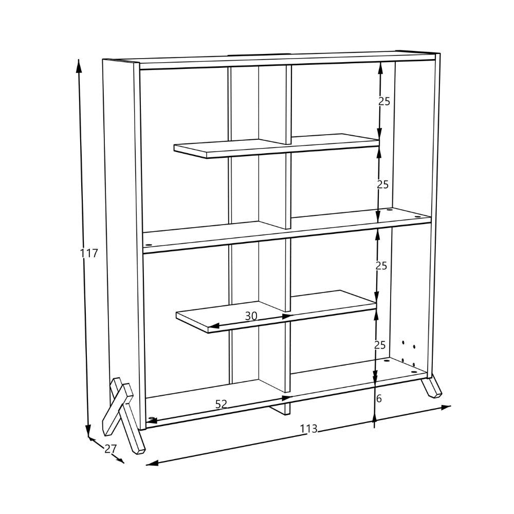 libreria kipp bianca, libreria con scaffali aperti per una disposizione libera e creativa