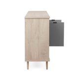 credenza epik 51 rovere antracite grigio 3 ante 120x40x88,3, design lineare per uno stile contemporaneo ed elegante