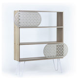 libreria 3 ripiani illia rovere nero 94x25x117 mt1905121, design lineare per uno stile contemporaneo ed elegante