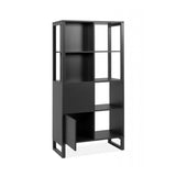 credenza a giorno sumatra20a antracite bifacciale, vista ambientata in soggiorno, sala da pranzo o ingresso