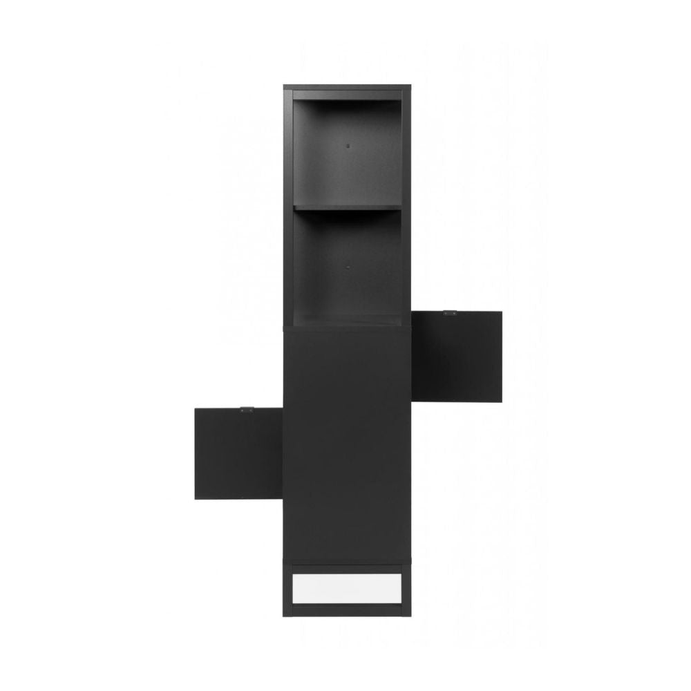 credenza a giorno sumatra20a antracite bifacciale, design lineare per uno stile contemporaneo ed elegante