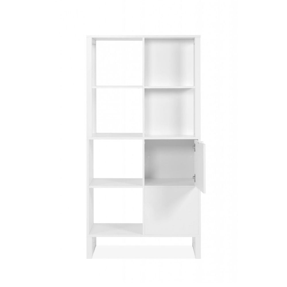 credenza a giorno sumatra20a bianca bifacciale, perfetta per arredare con funzionalità ambienti living e cucina