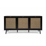 madia vienna51a 3 ante nera con frontali effetto vimini, design lineare per uno stile contemporaneo ed elegante