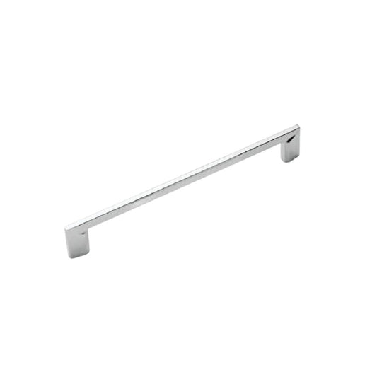 maniglia cromata per mobile zafir 160 y499160, maniglia vista frontale, ideale per mobili e porte moderne