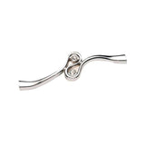 maniglia cromata per mobile con gioiello parilti y1345, maniglia vista frontale, ideale per mobili e porte moderne