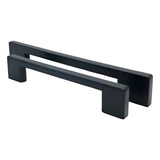 maniglia isil 128 mm colore nero, maniglia vista frontale, ideale per mobili e porte moderne